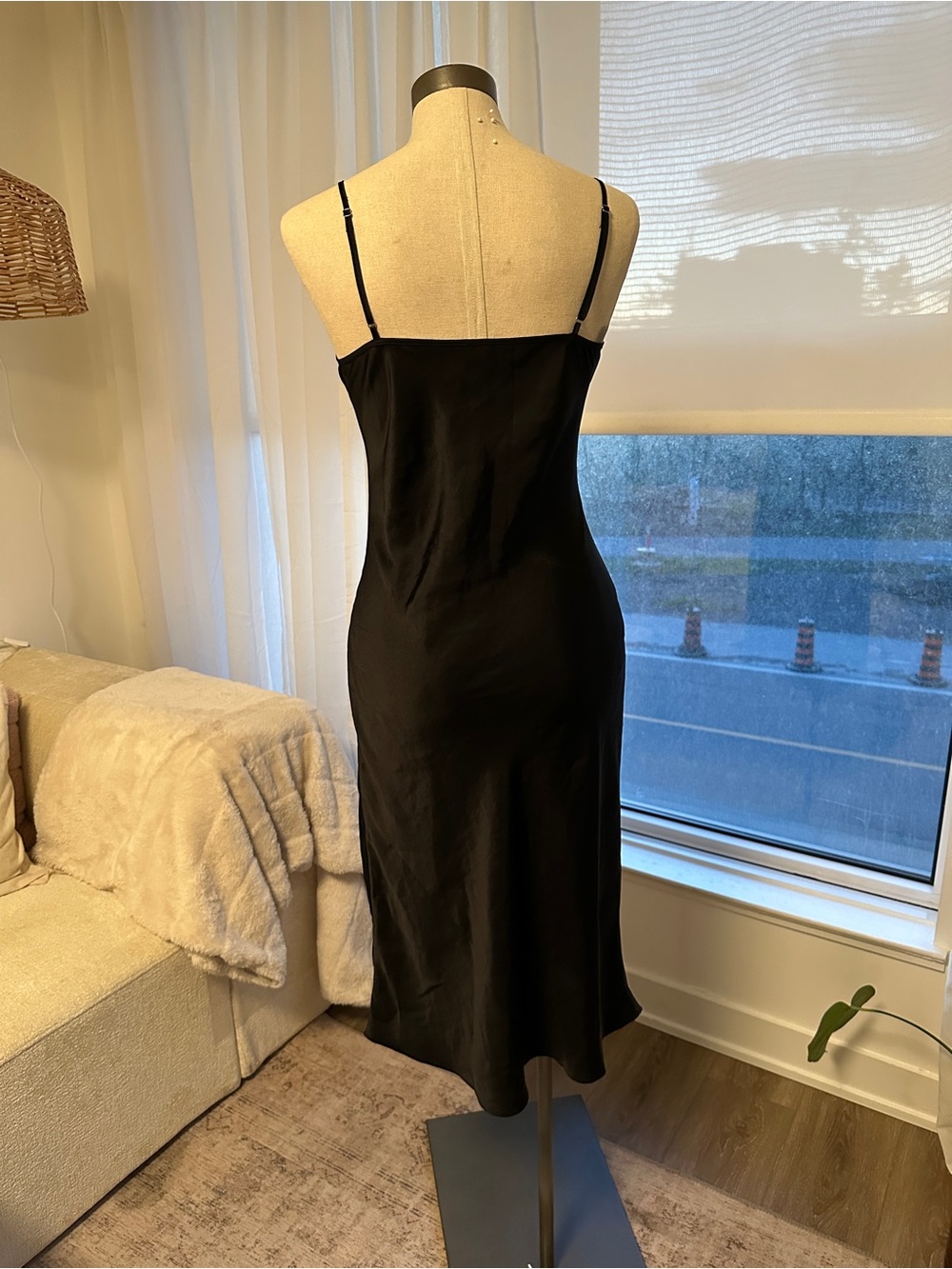 Wilfred Black Slip Midi Dress - Picture 3 of 7